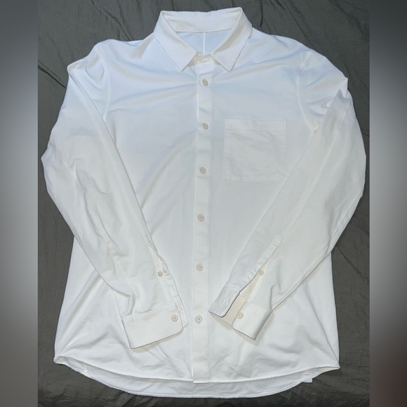 Lululemon Commission Long Sleeve Button Down - Size Medium White - Picture 1 of 9
